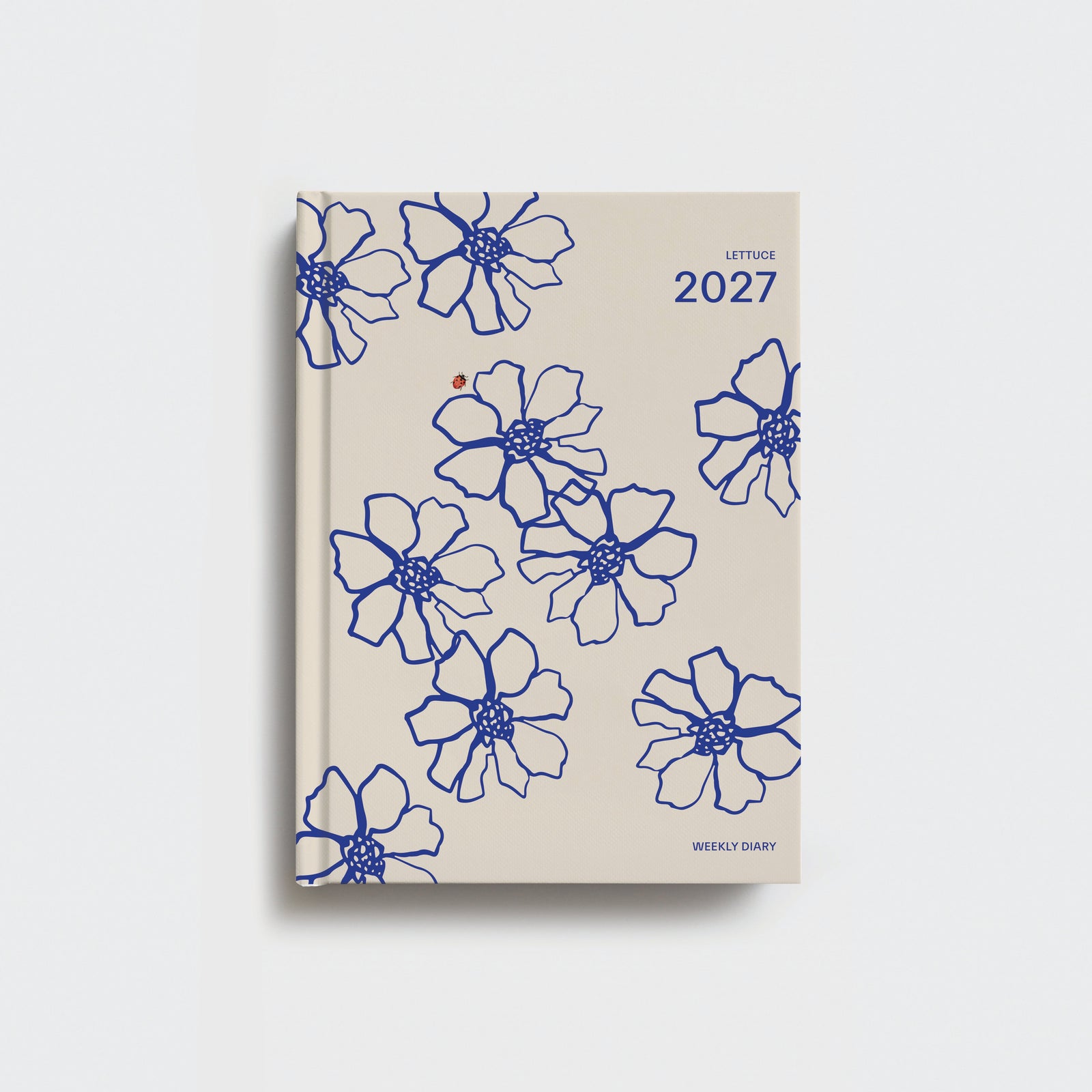 Lettuce 2027 Weekly Diary - Blue Flowers