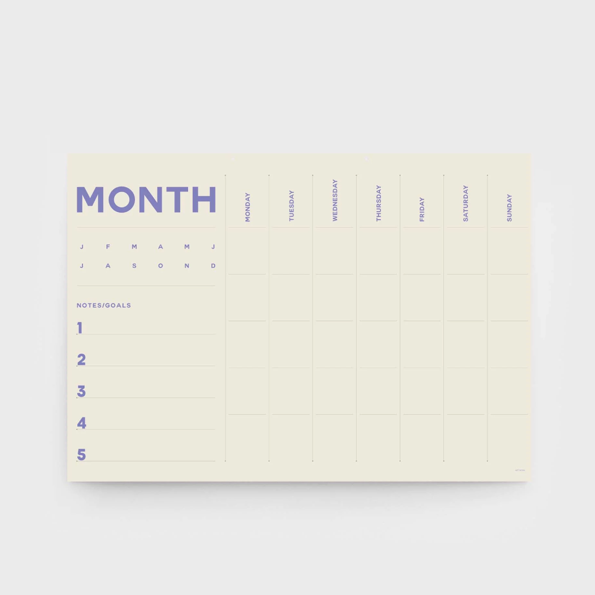 LETTUCE | A2 MONTH PLANNER WITH STICKERS