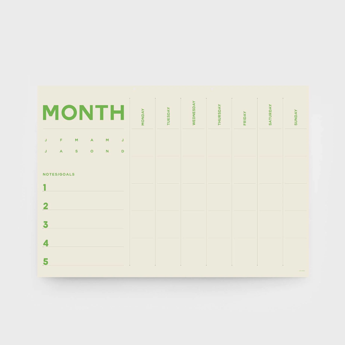 LETTUCE | A2 MONTH PLANNER WITH STICKERS