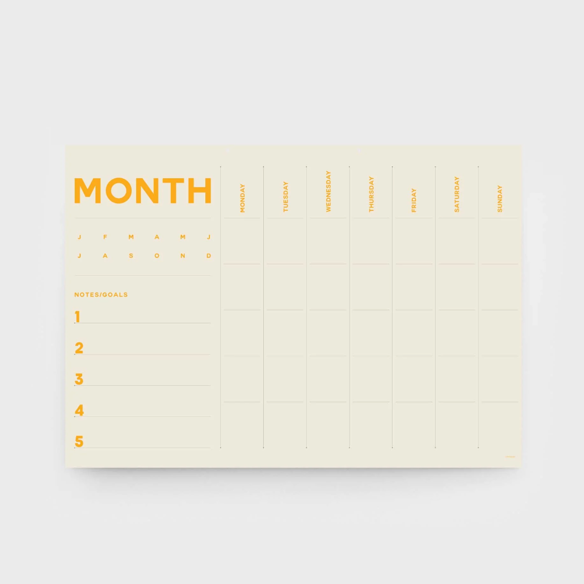 LETTUCE | A2 MONTH PLANNER WITH STICKERS