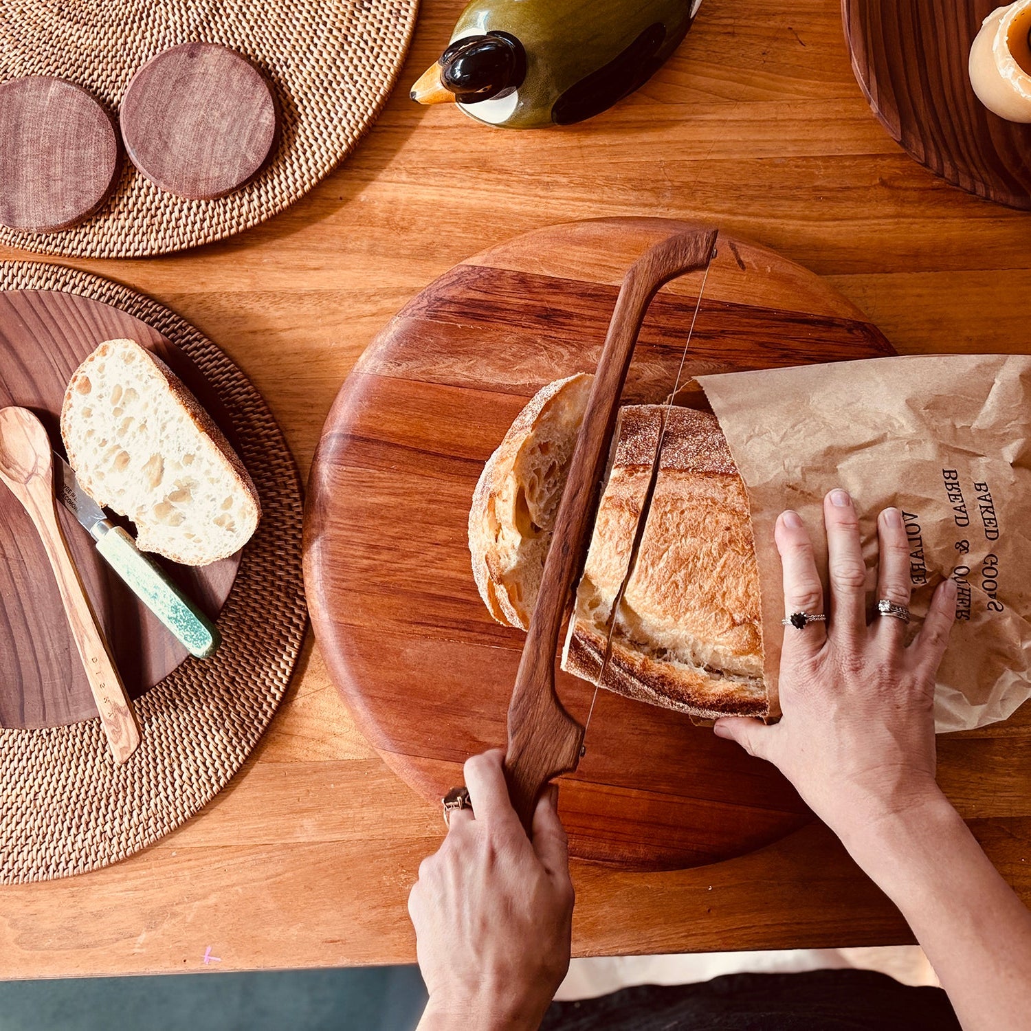 wooden bread knife made in new zealand