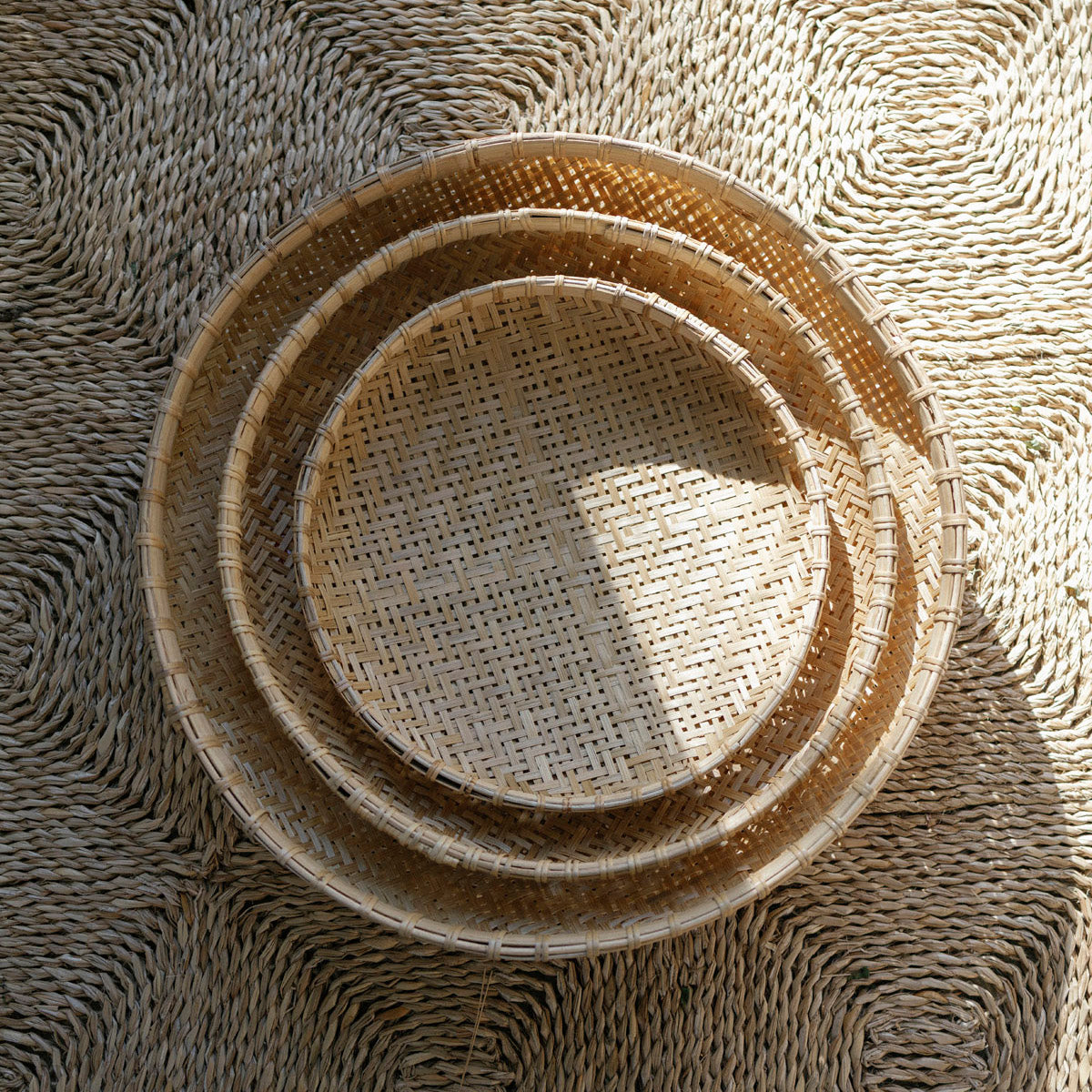 WOVEN BAMBOO FORAGING BASKET
