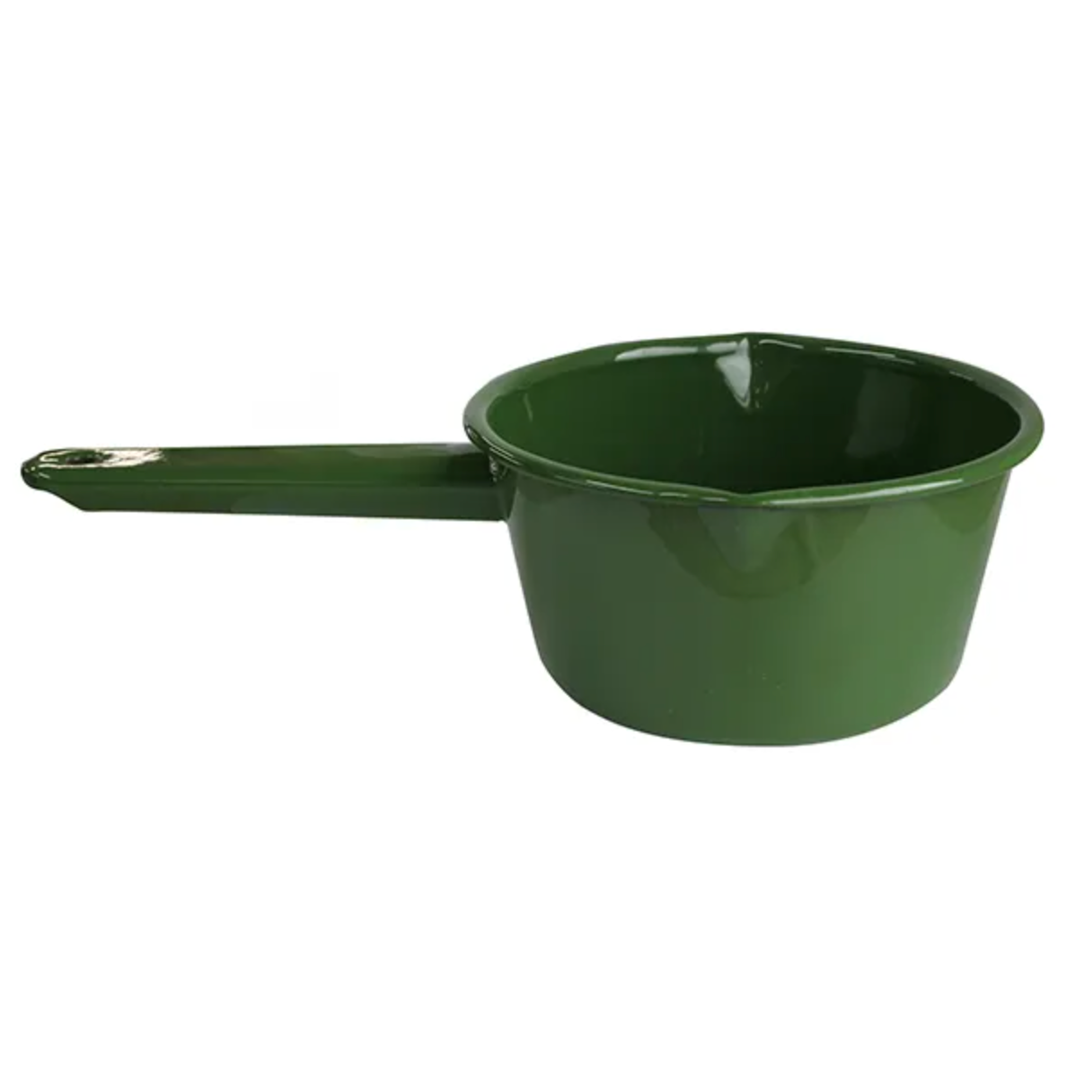 HUNTER GREEN ENAMEL MILK PAN