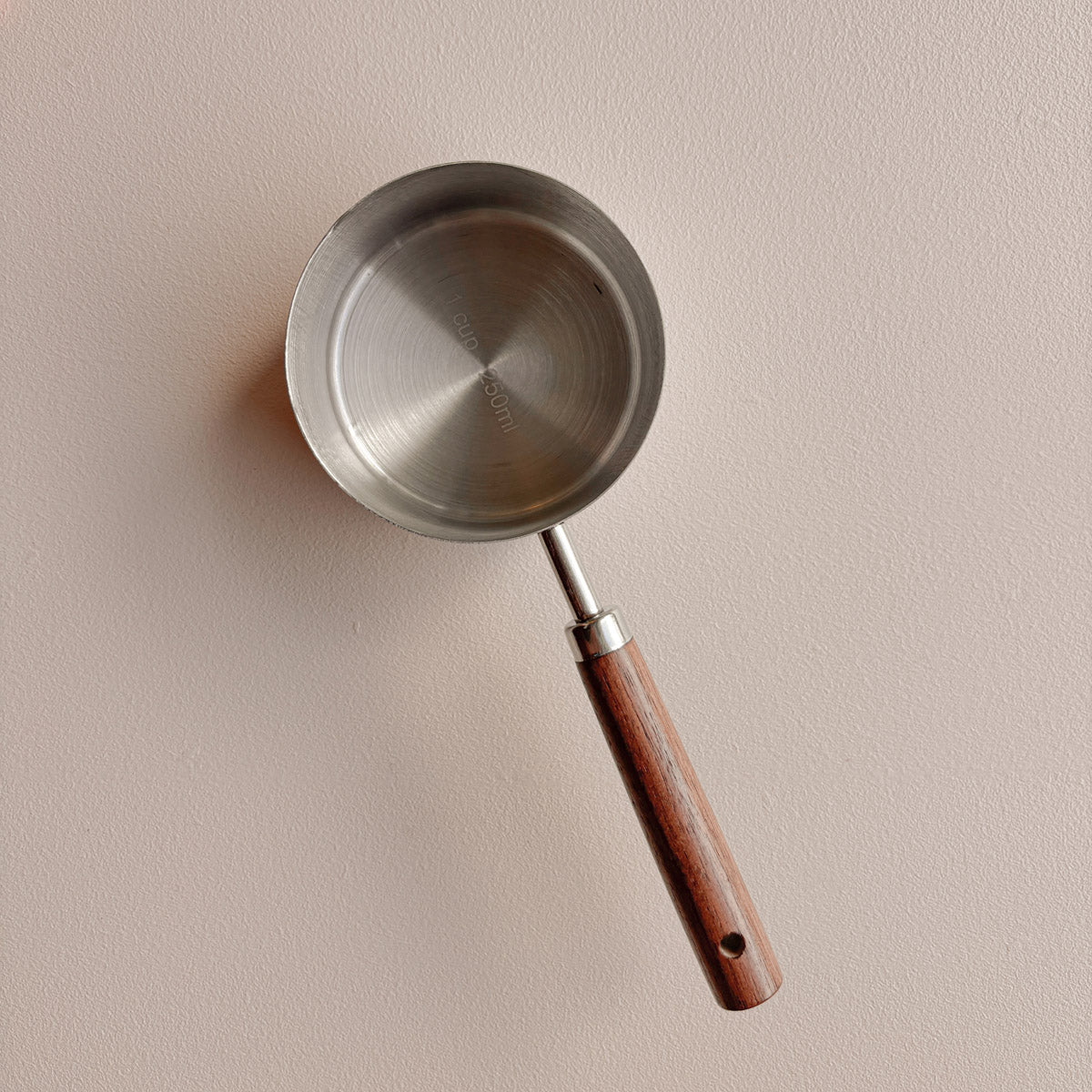 Black Walnut and Stainless Steel Measuring Cups and Spoons