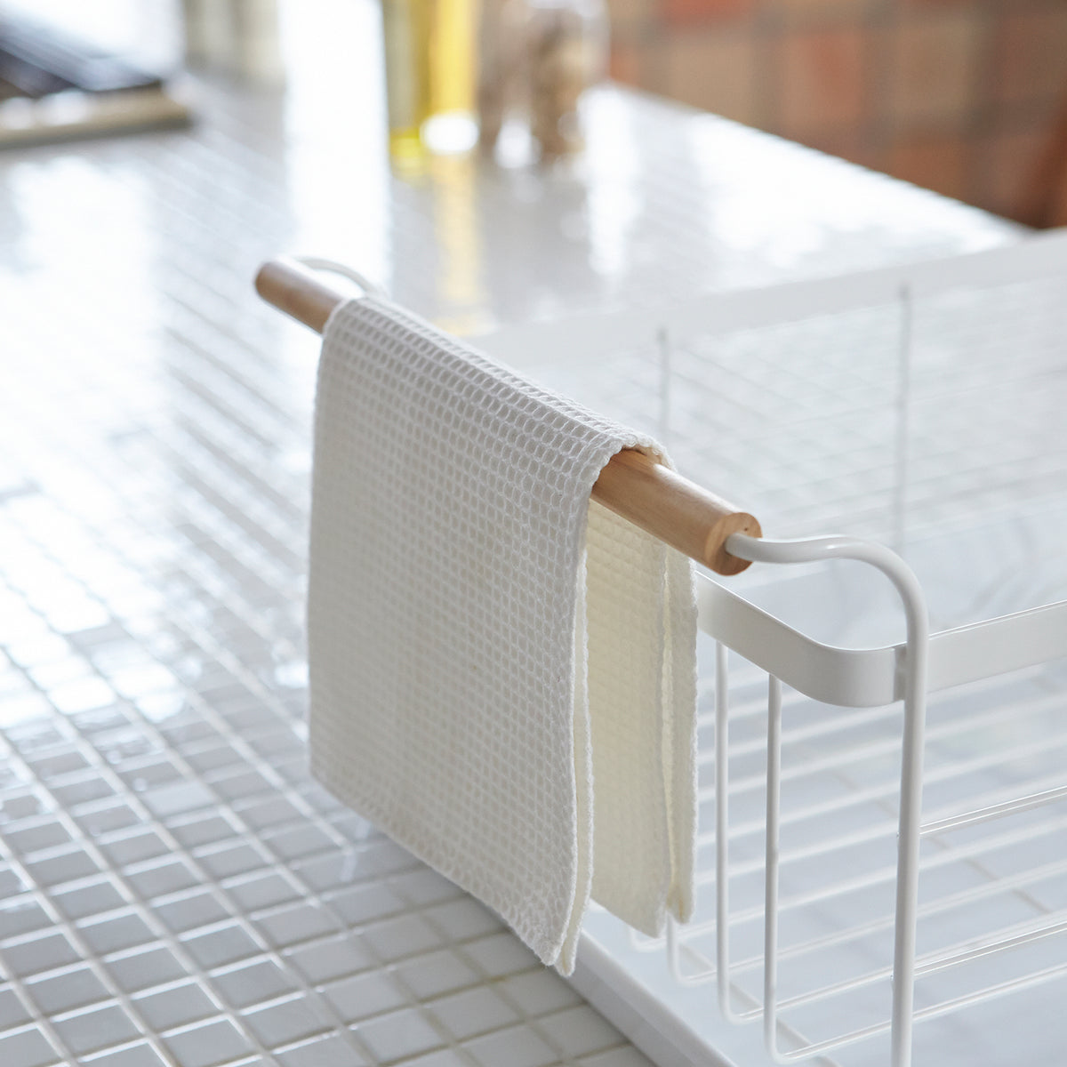 YAMAZAKI TOSCA DISH DRAINER WHITE The Waste Free Home