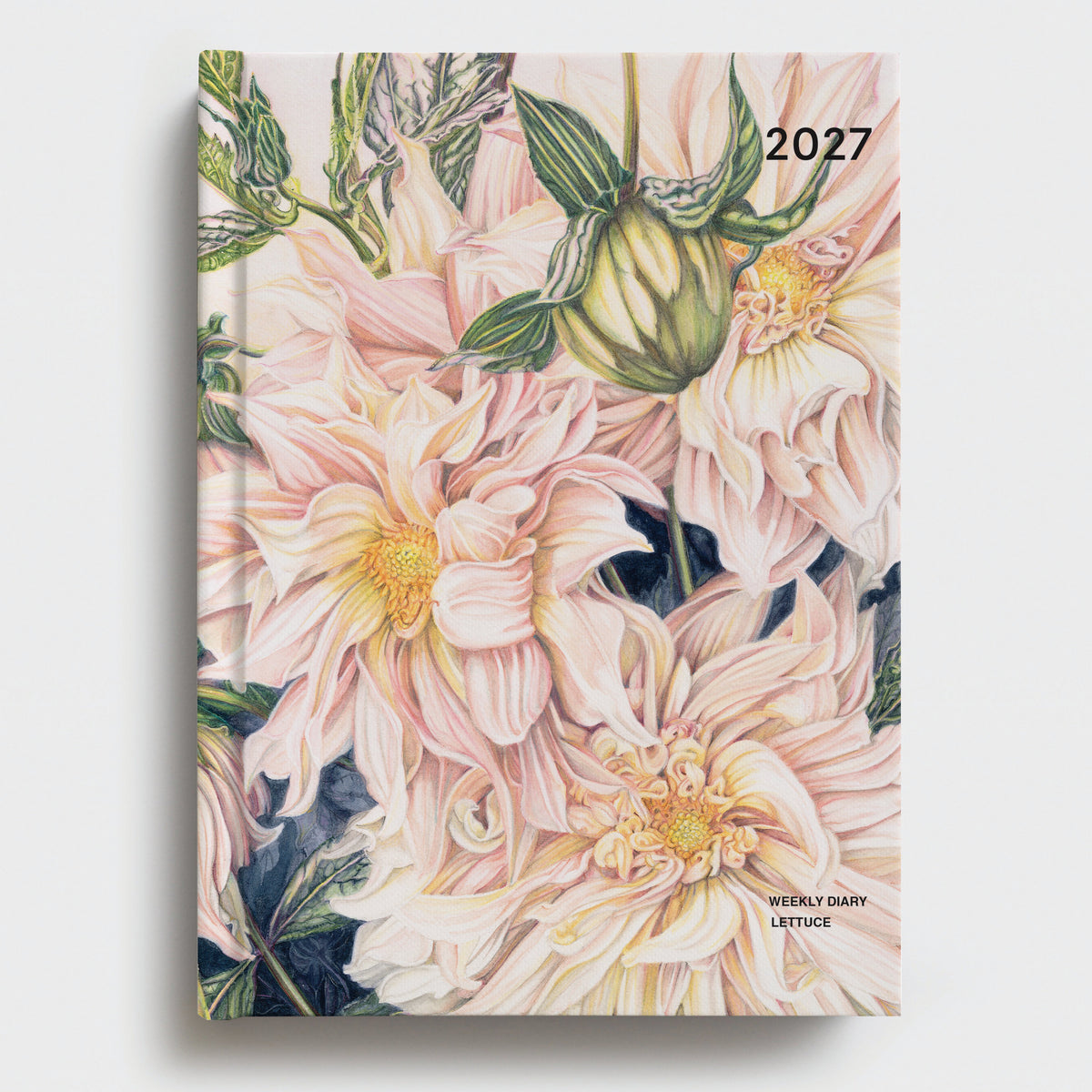2027 Weekly Diary with dahlias