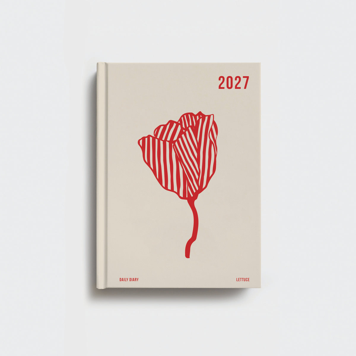 Lettuce 2027 Daily Diary - Red Bloom