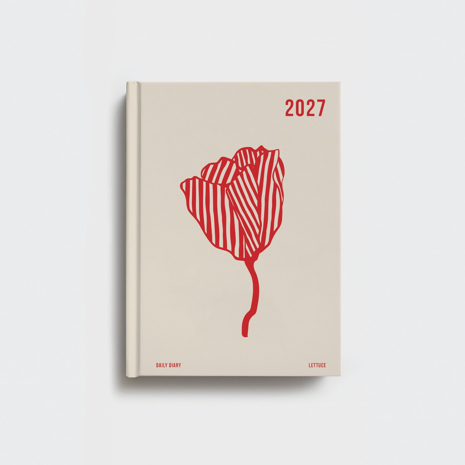 Lettuce 2027 Daily Diary - Red Bloom