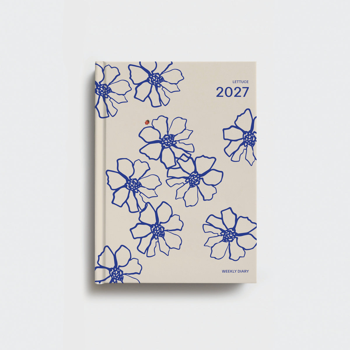 Lettuce 2027 Weekly Diary - Blue Flowers