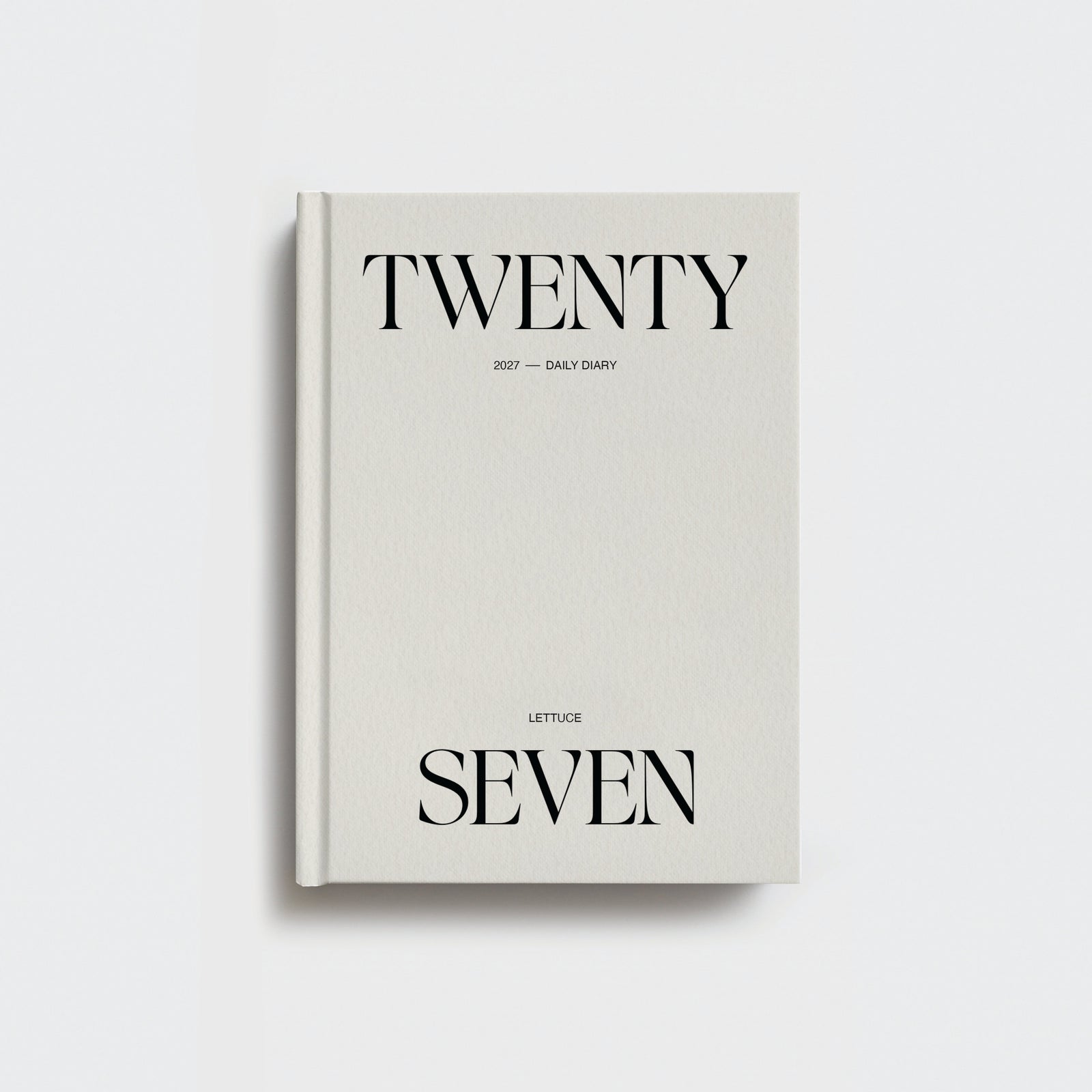 Lettuce 2027 Daily Diary - Minimal Typographic