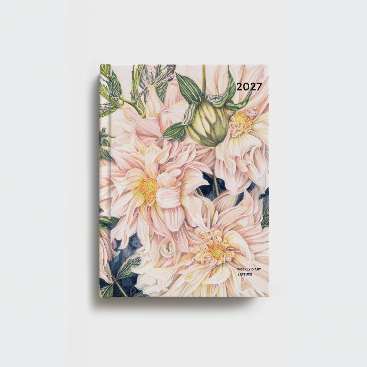 2027 Weekly Diary with dahlias
