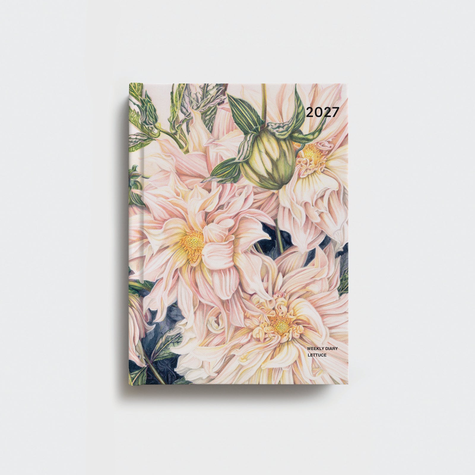 2027 Weekly Diary with dahlias