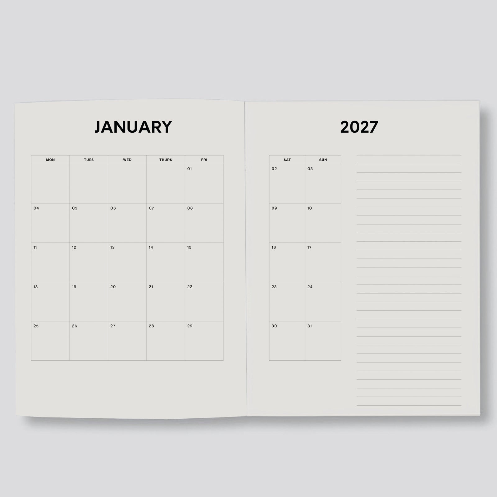 Lettuce 2027 Weekly Diary - Tiger Lilies