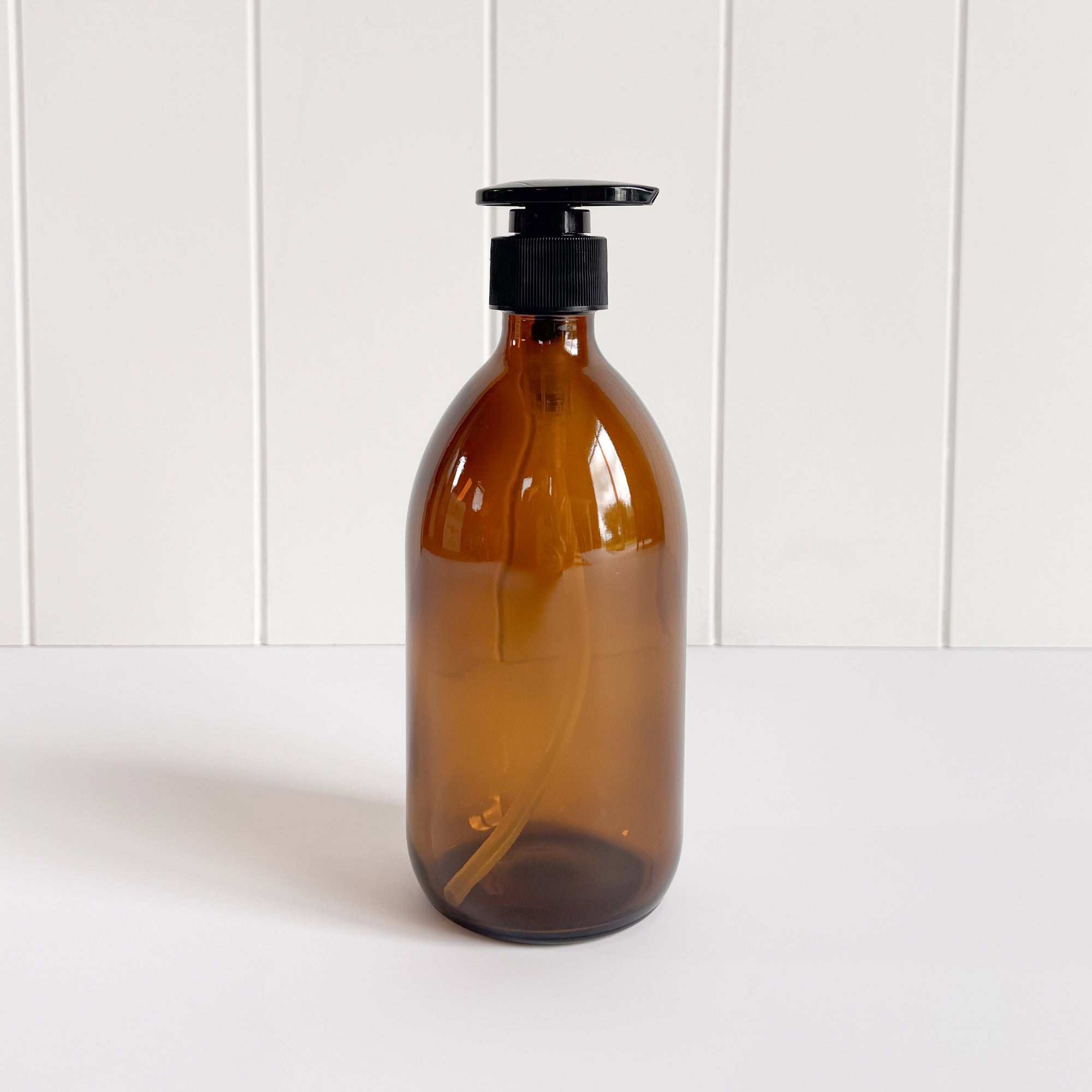 AMBER GLASS PUMP BOTTLES