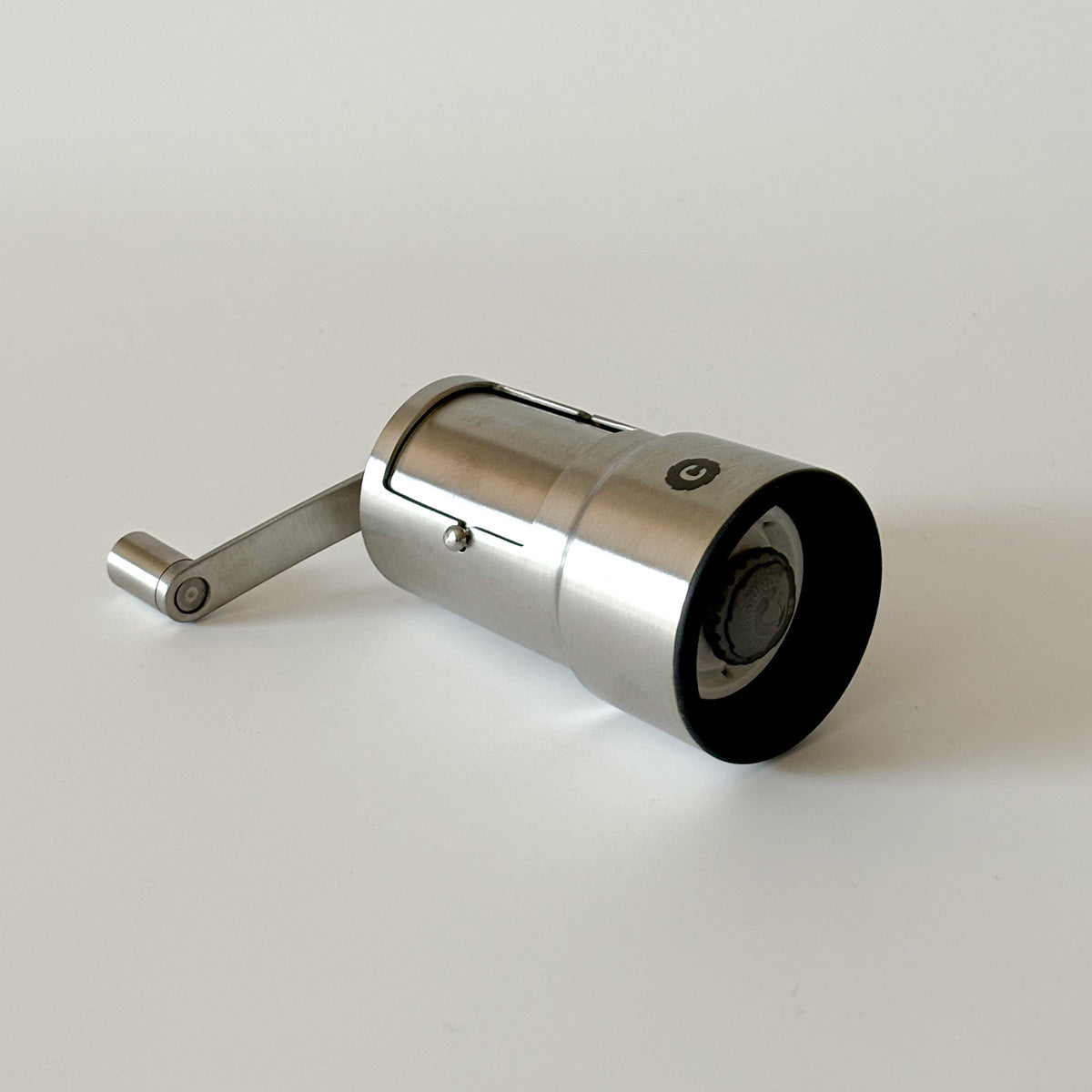 Crushgrind stainless steel spice mill with crank handle