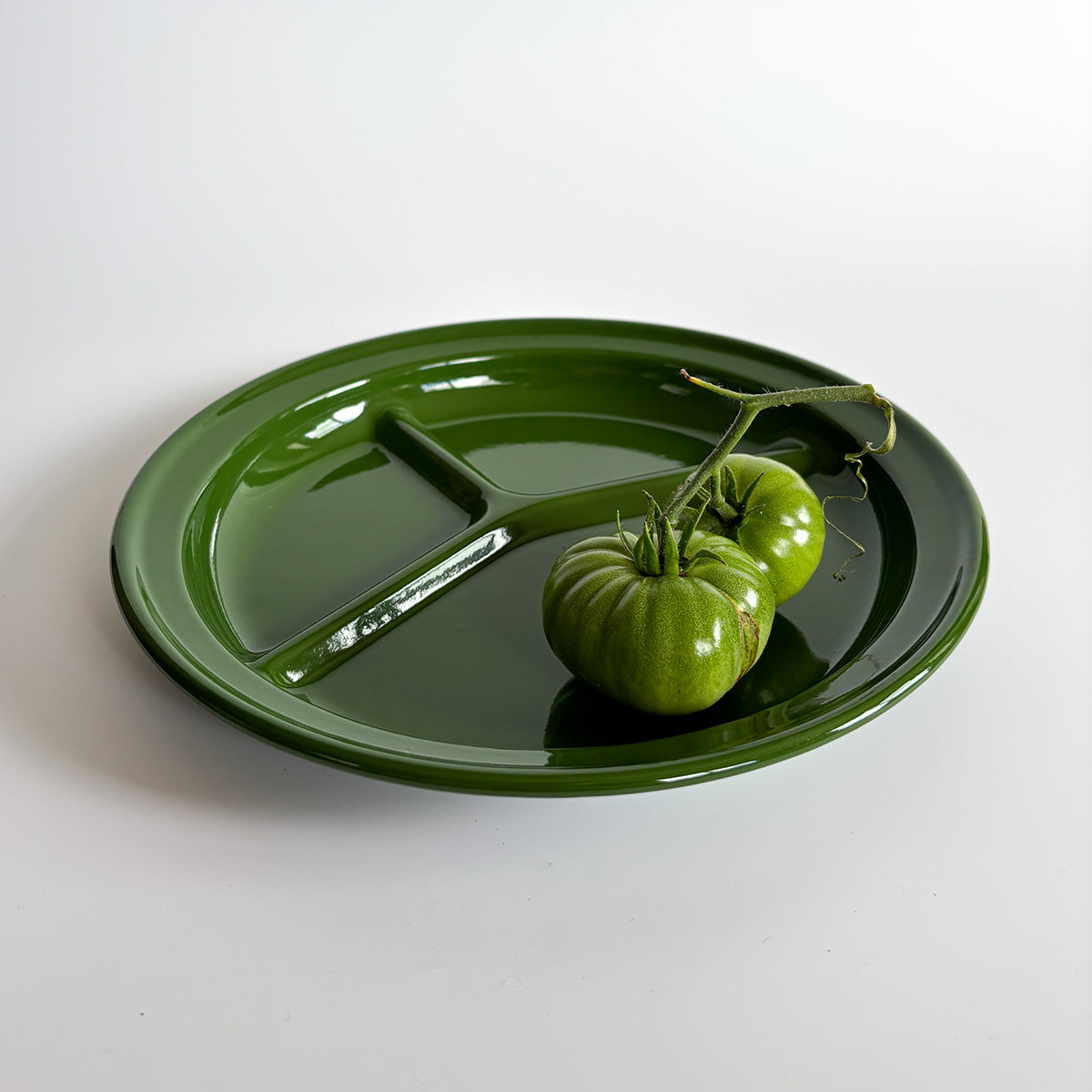 HUNTER GREEN ENAMEL CAMPING PLATE