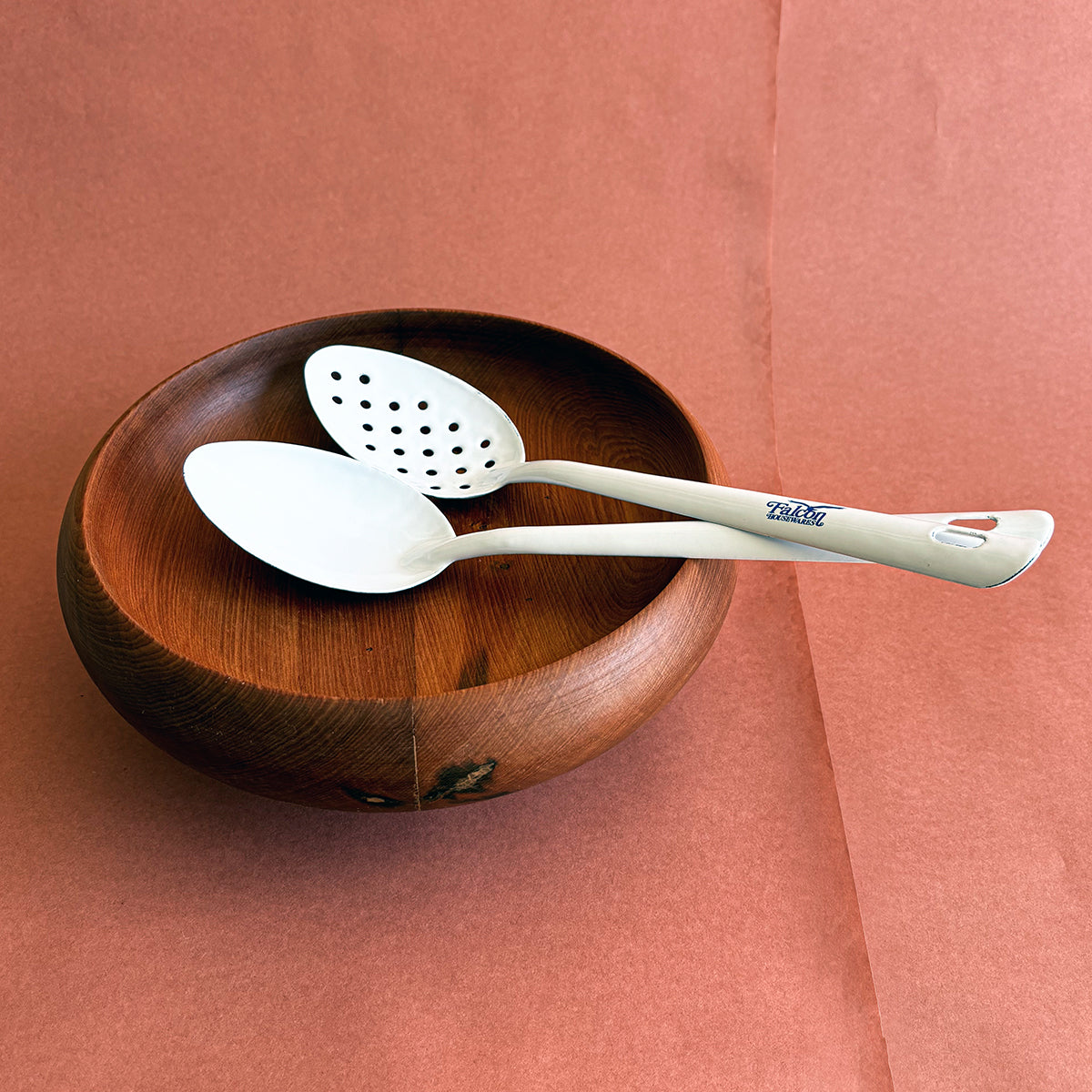 ENAMEL SERVING SPOONS