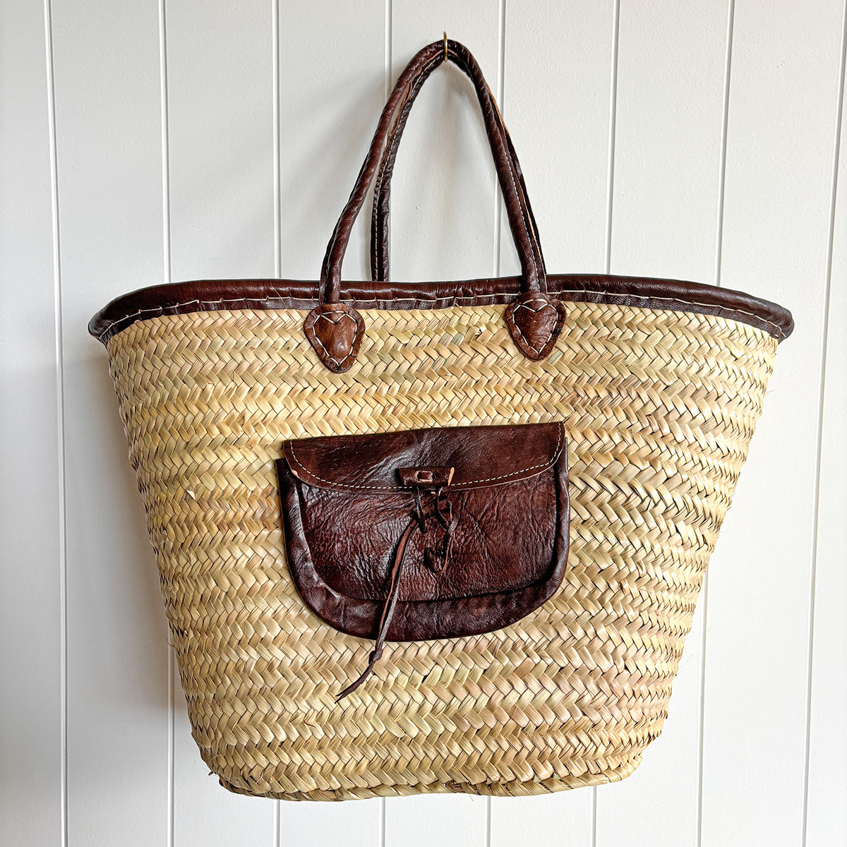 FRENCH MARKET BASKET - LEATHER
