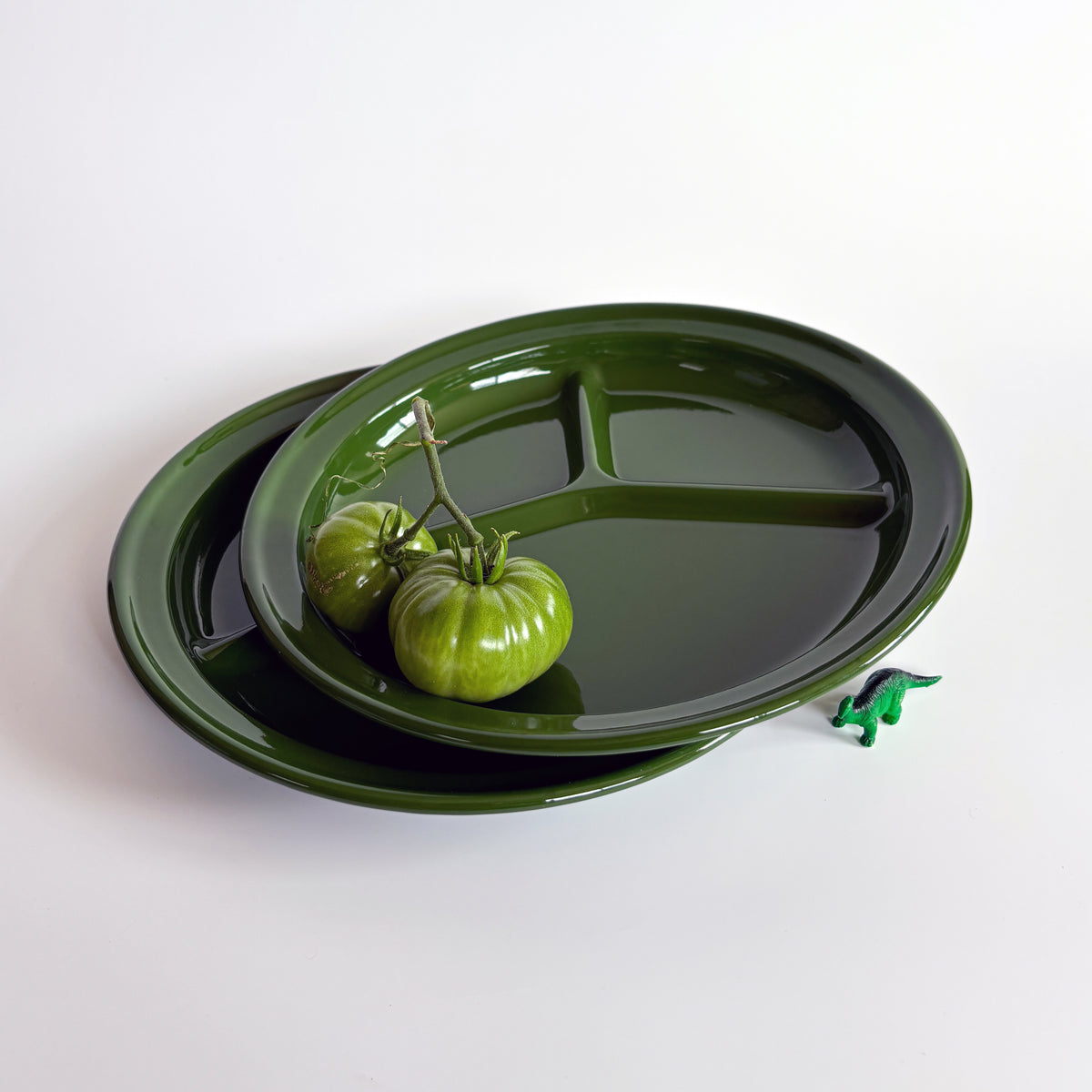 HUNTER GREEN ENAMEL CAMPING PLATE