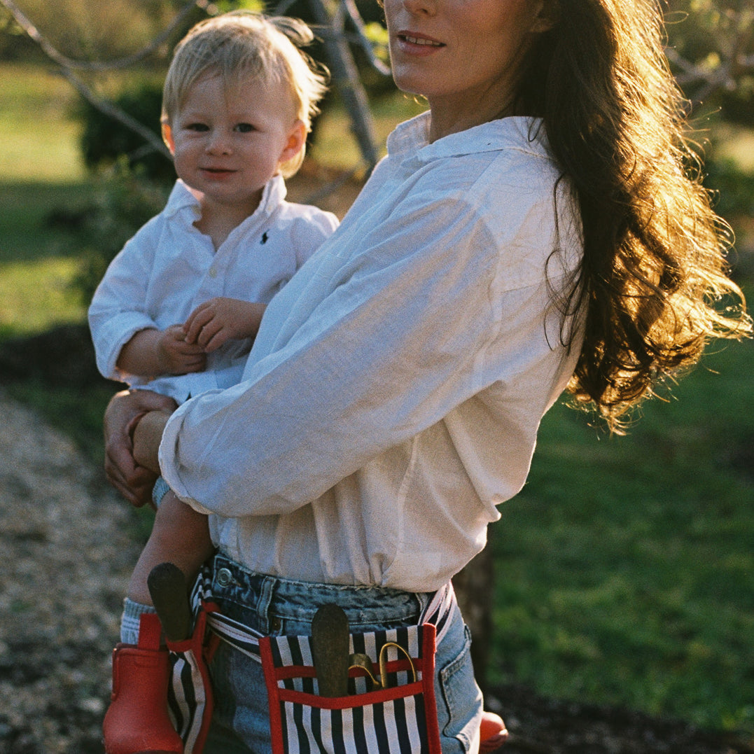 LE SAC | NAVY STRIPE RED TRIM