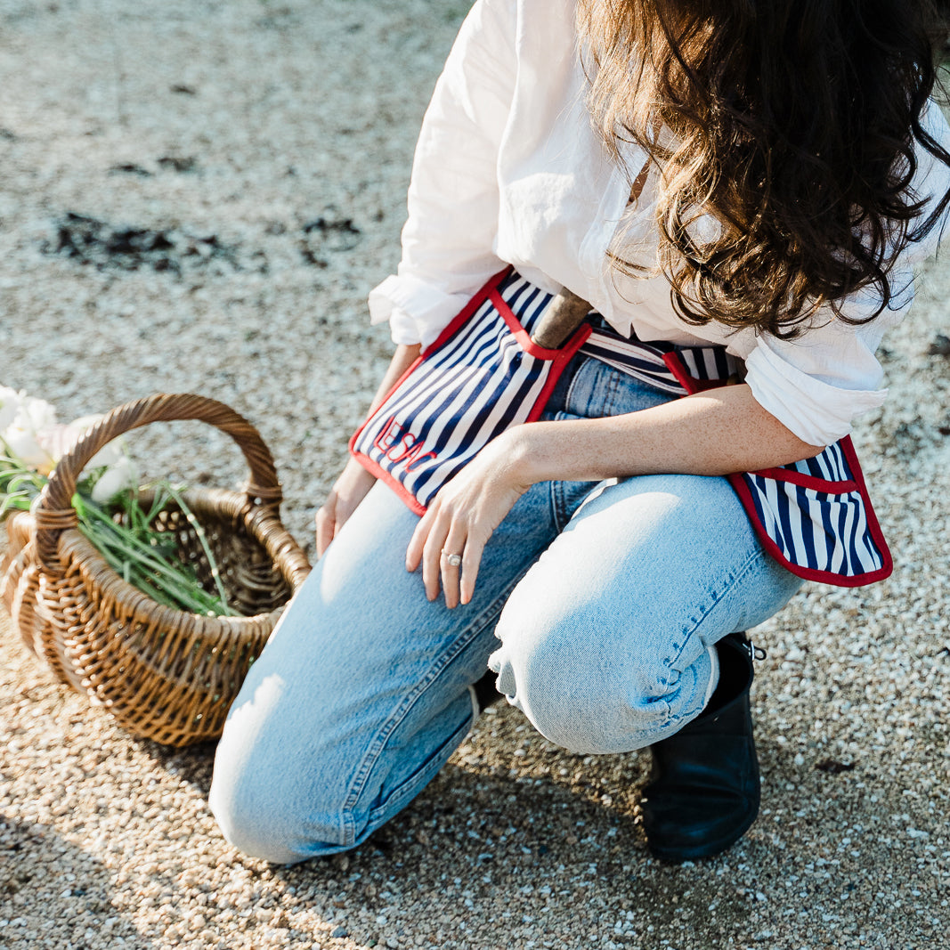 LE SAC | NAVY STRIPE RED TRIM