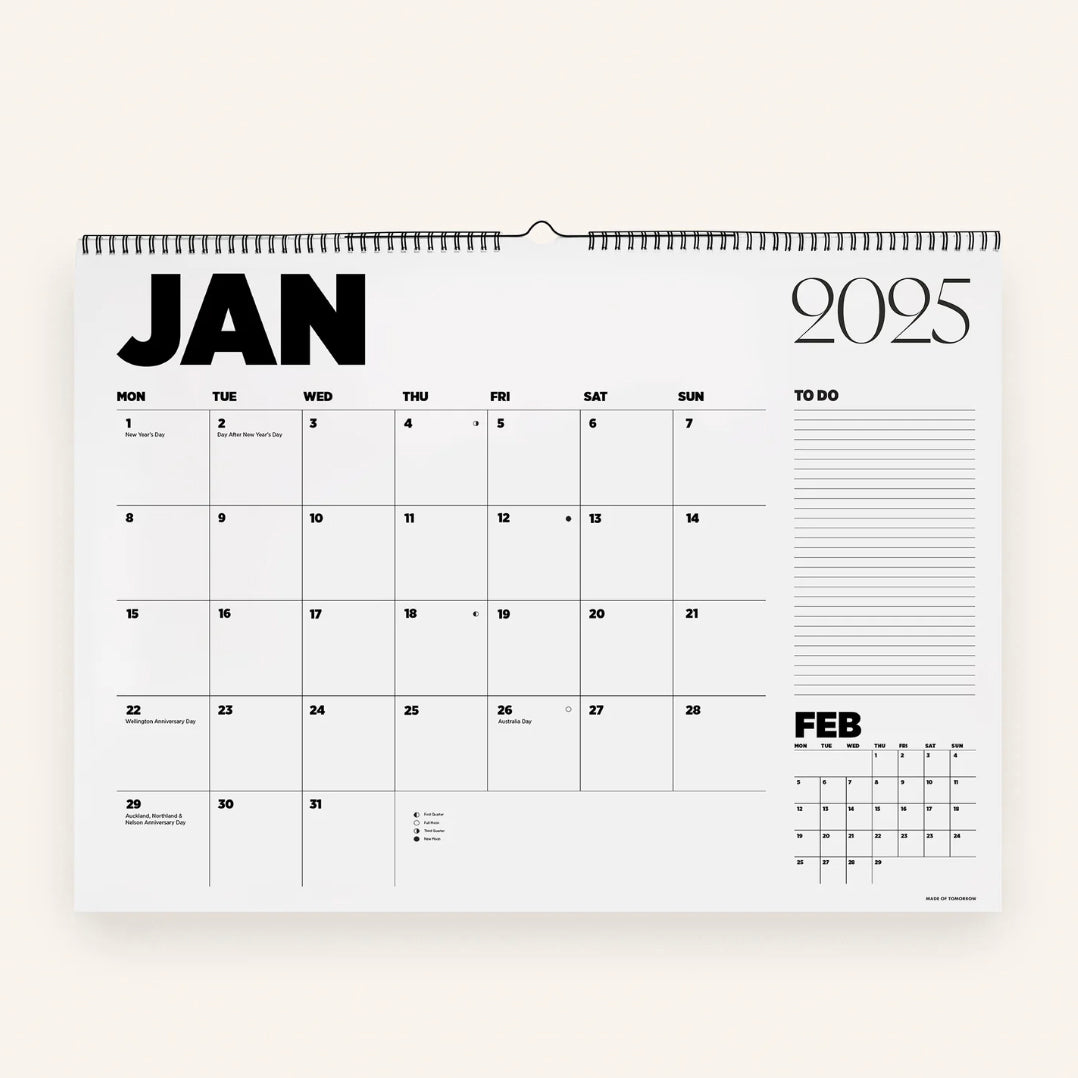 2025 MONTHLY WALL PLANNER