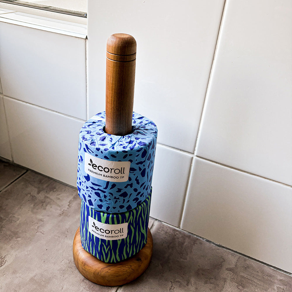 free standing toilet roll holder - can hold up to 3 rolls of toilet paper