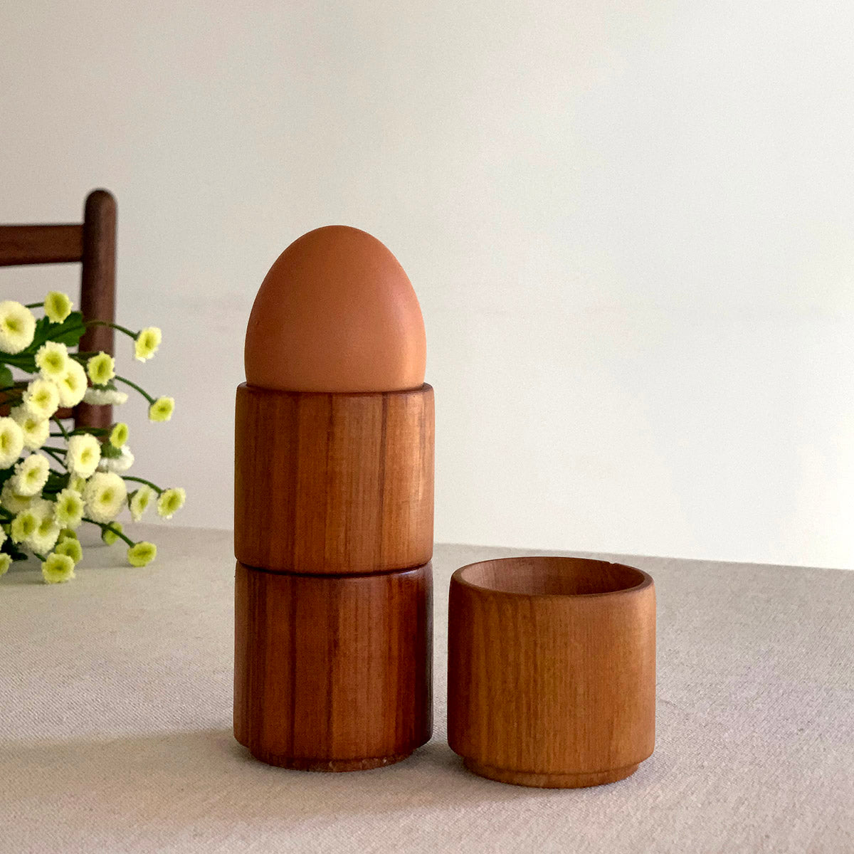 HANDCRAFTED WOODEN EGG CUPS