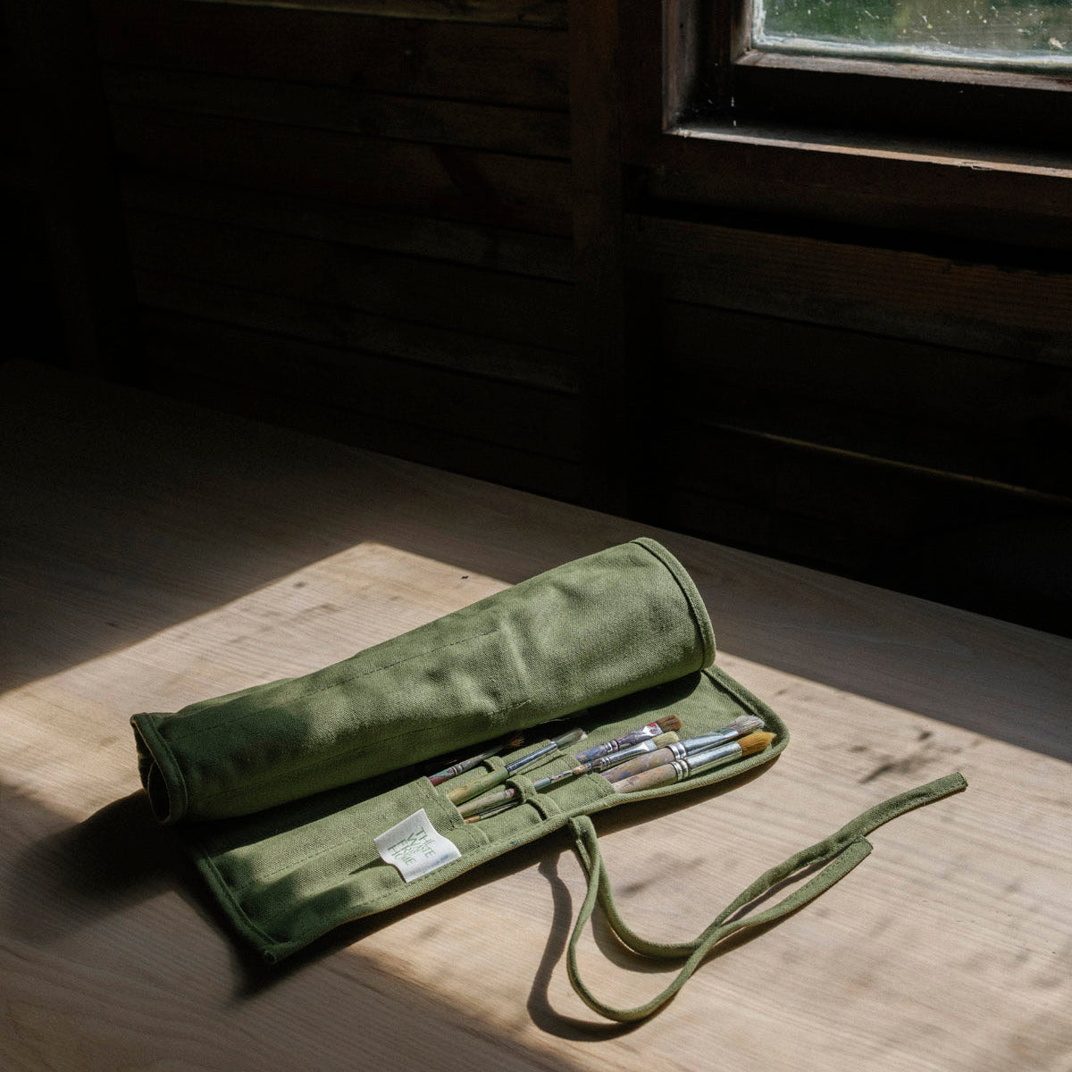 COTTON CANVAS PAINTBRUSH ROLL