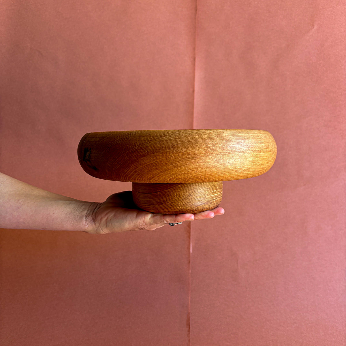 HANDCRAFTED WOODEN PEDESTAL BOWLS