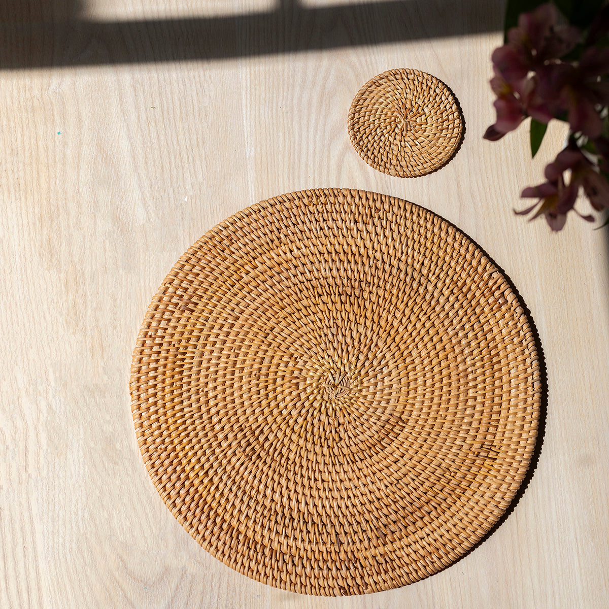 WOVEN RATTAN PLACEMATS