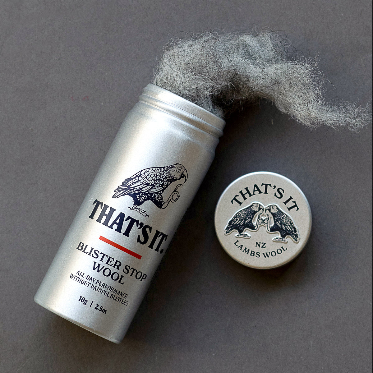 Tramping wool for boots and feet.