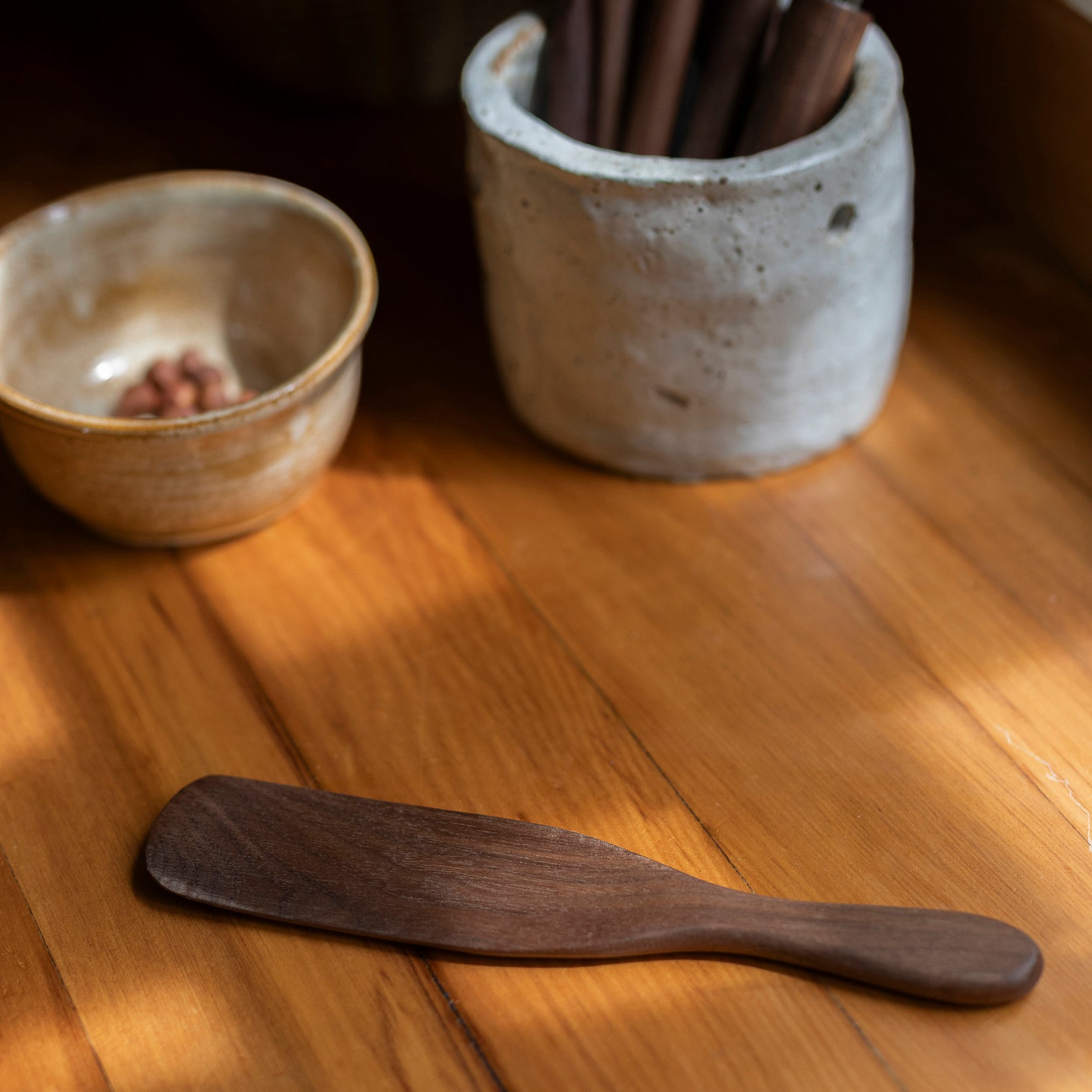 WOODEN SPURTLES | WALNUT - The Waste-Free Home