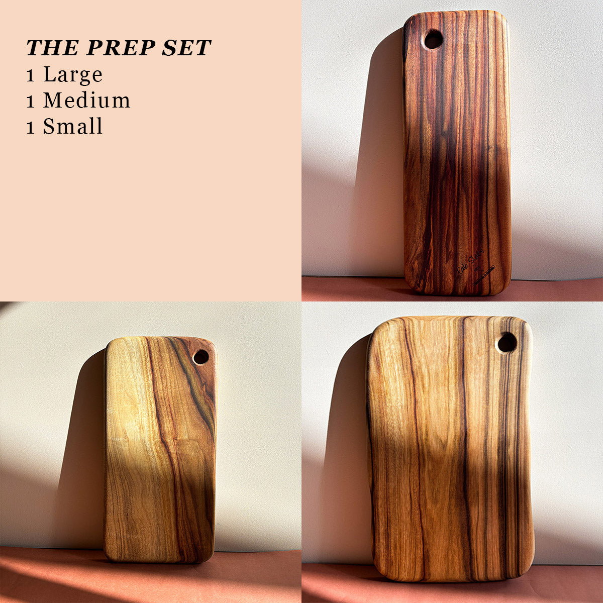 Fab Slabs Wooden Chopping Boards - The Prep Set