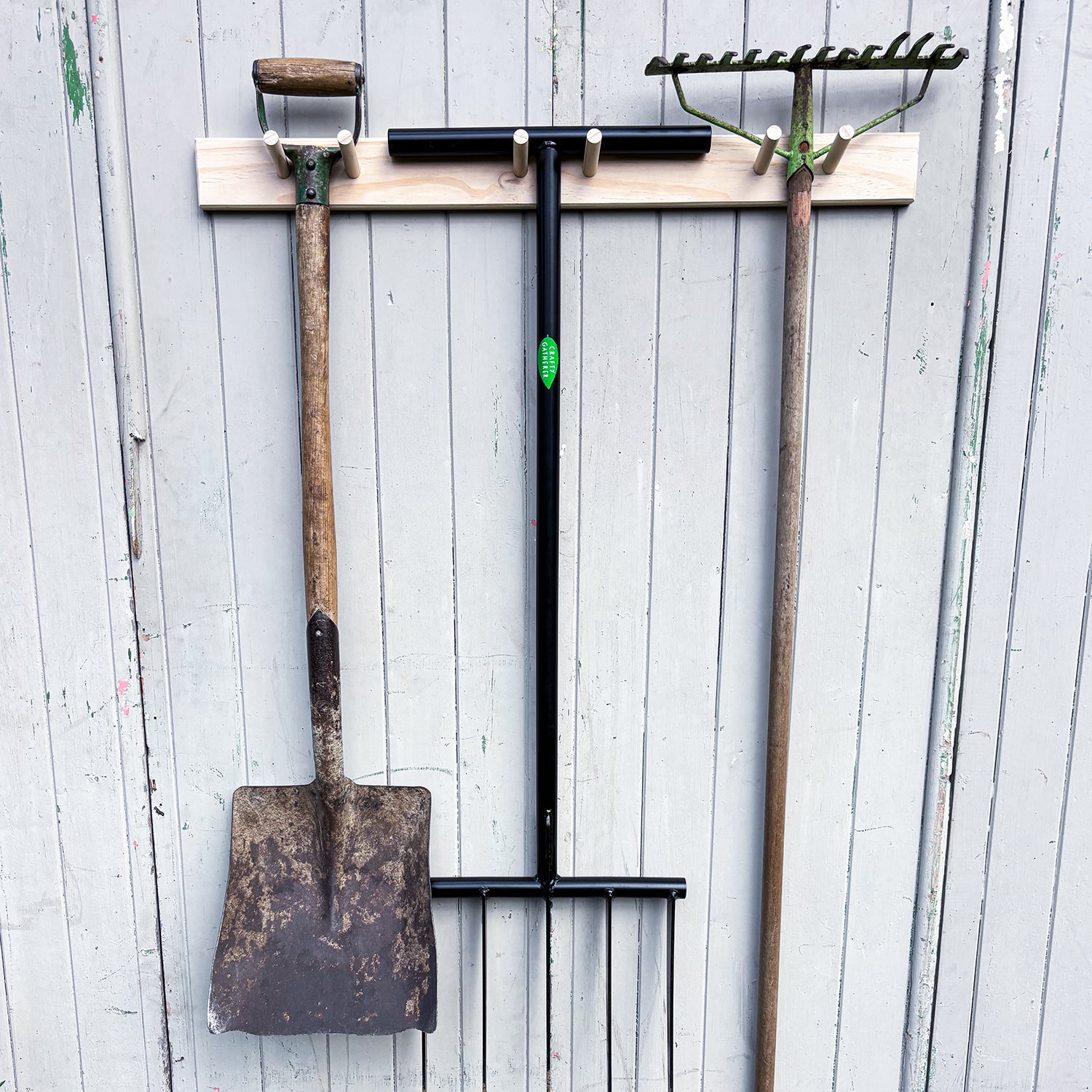 Wall racks for garden tools