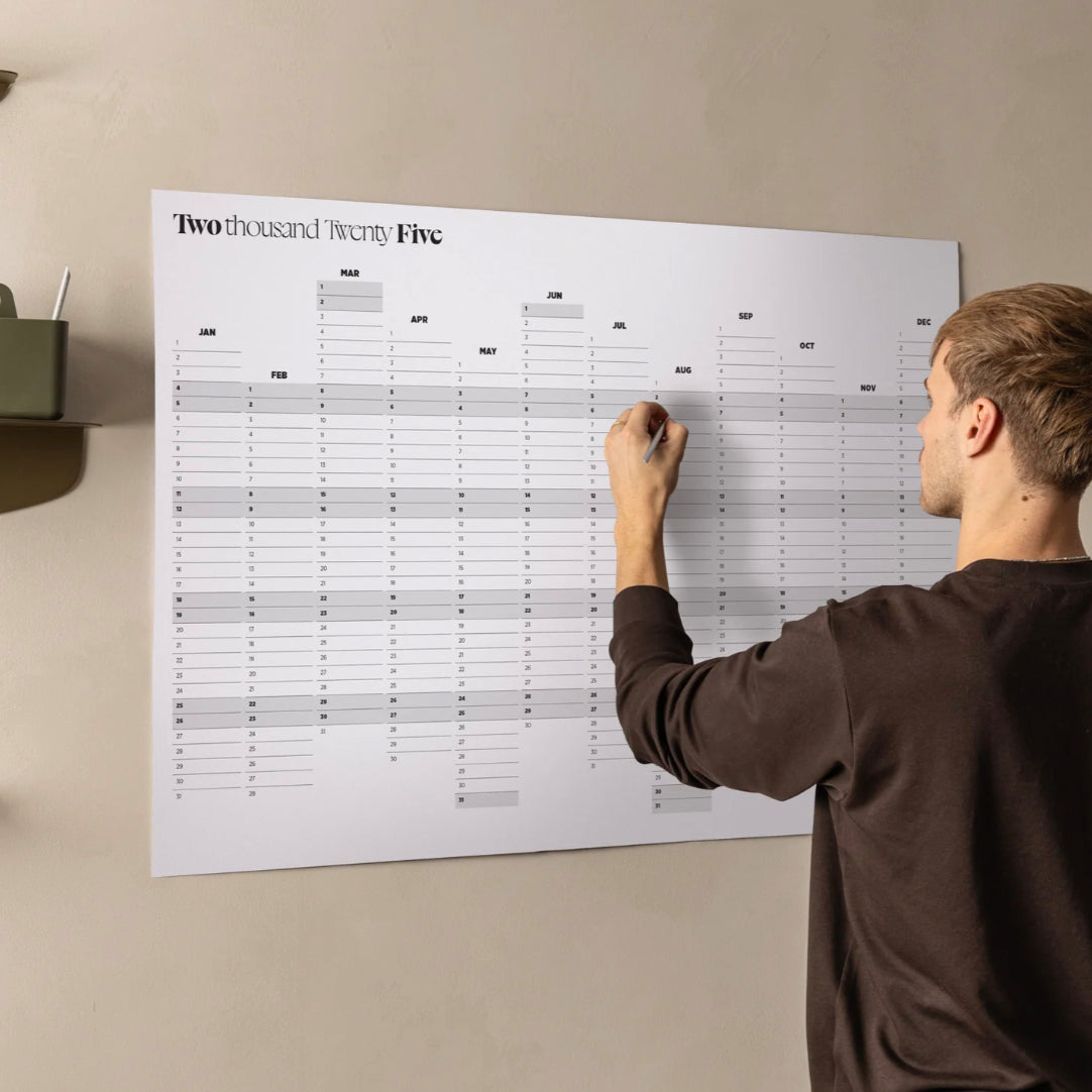 Made of Tomorrow 2025 yearly wall planner