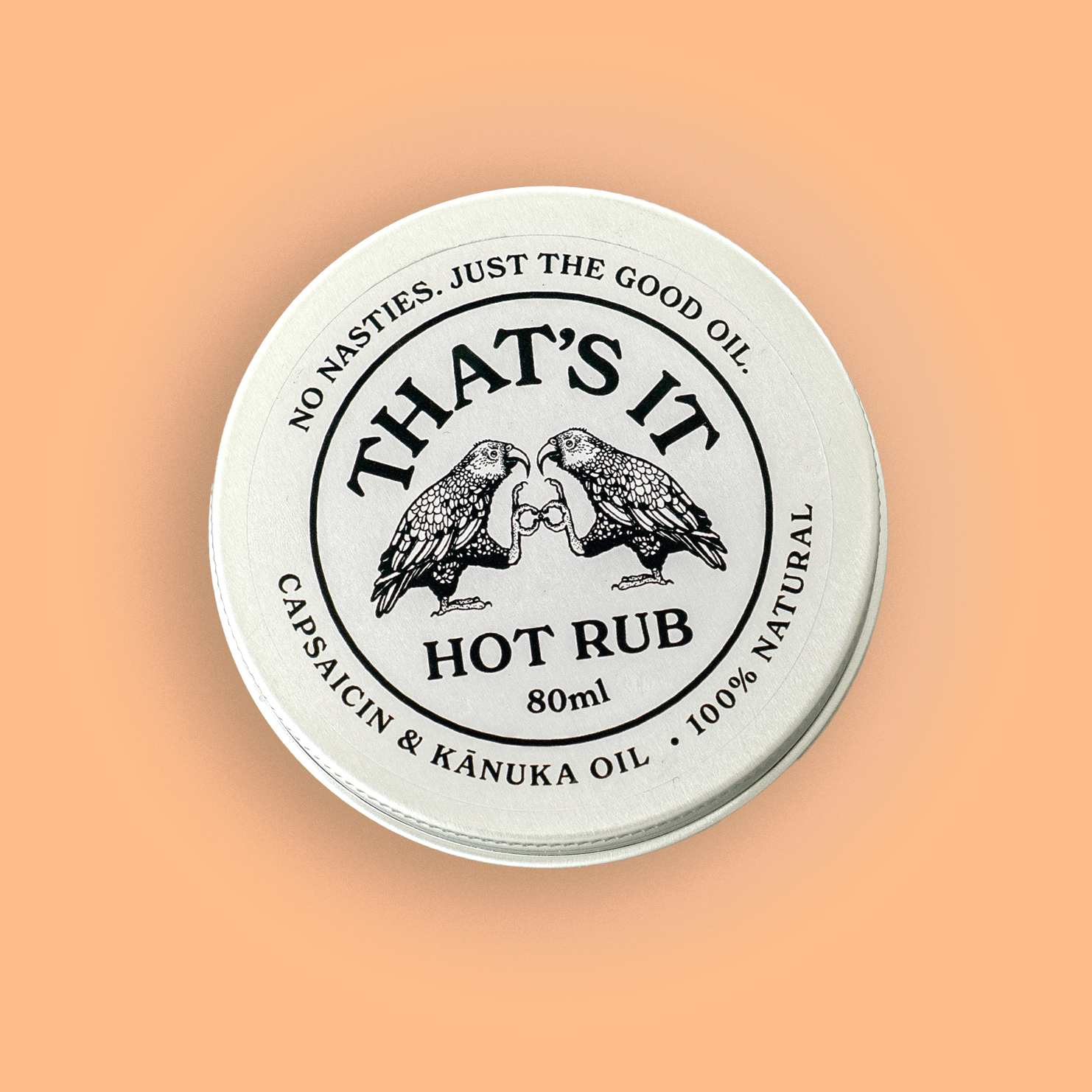 That's it Hot Rub. Made in New Zealand from natural ingredients.